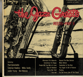 LP - Various ‎– The Jazz Greats - Volume III - Giants Of Jazz - Reeds - Part II