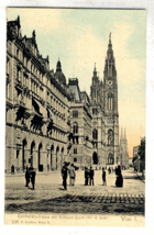 Reichsratsstrasse mit Rathaus Turm - Wien - Vídeň (pohled)