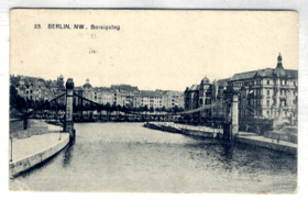 Berlin - NW., Borsigsteg - most pro pěší, zaniklý (pohled)