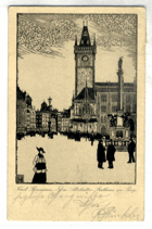 Praha - Das Altstädter rathaus in Prag - Staroměstský orloj (pohled)