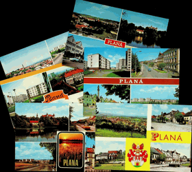 Konvolut pohlednic - Planá 6 ks (pohled)