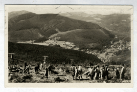 Krkonoše - Špindlerův Mlýn - lanovka na Pláň (pohled)