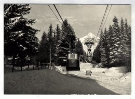 Vysoké tatry - Tatranská Lomnica - lanovka na Lomnický štít (pohled)