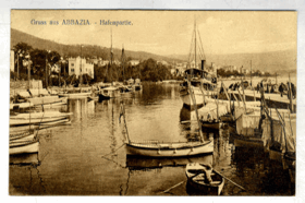 Gruss aus Abbazia - Hafenpartie - Opatija  lodě (pohled)