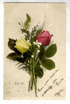 Růže s konvalinkami (pohled)