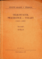 Velkostatek Prachatice - Volary 1323 - 1897 - Inventář