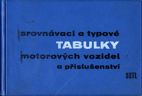 Srovnávací a typové tabulky motorových vozidel a příslušenství