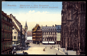 Strassburg - Münsterplatz u. Haus Kammerzell (pohled)