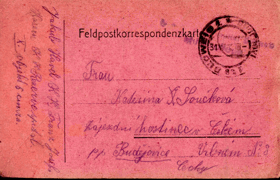 Korespondenční lístek - Feldpost (pohled)