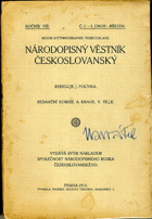 Národopisný Věstník českoslovanský roč. VIII. - č. 2. - 3.