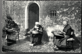 Brugge - Spitzenklöpplerinnen - Ženy při paličkování (pohled)