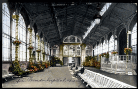 Karlsbad - Sprudel Kolonade - Karlovy Vary - Vřídelní kolonáda (pohled)