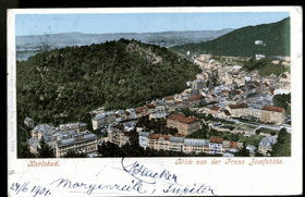 Karlsbad - Blick von der Franz Josefshöhe - Karlovy Vary (pohled)