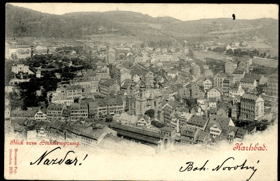 Karlsbad - Blick vom Hirschensprung - Karlovy Vary (pohled)