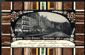 Karlovy Vary - Gruss aus Karlsbad - koláž (pohled)