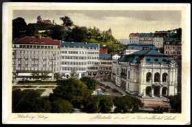 Karlovy Vary - Městské divadlo Centralhotel Loib (pohled)