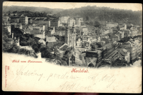 Karlsbad - Blick vom Panorama - Karlovy Vary (pohled)