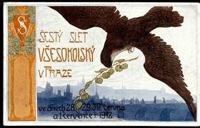 Šestý slet všesokolský v Praze 1912 (pohled)