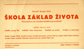 Filmový plakát - Škola základ života