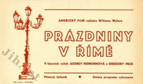 Filmový plakát - Prázdniny v Římě