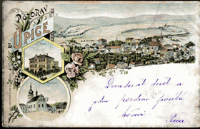 Úpice - pozdrav - koláž (pohled)