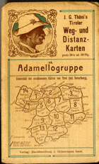 Weg - und Distanz - Karten -Adamellogruppe