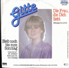 SP - Gitte - Die Frau, die Dich liebt, Bleib noch zum Sonntag