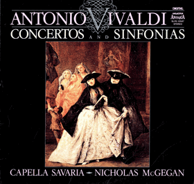 LP - Antonio Vivaldi - Concertos And Sinfonias - Capella Savaria - Nicholas McGegan