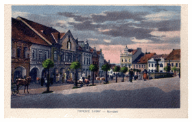 Trhové Sviny - náměstí (pohled)