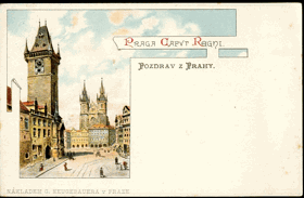 Pozdrav z Prahy - Praha, Staroměstské náměstí (pohled)