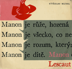 LP - Vítězslav Nezval - Manon Lescaut