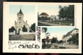 Pozdrav z Malče - Maleč - okénkový (pohled)