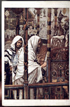Ježíš káže v synagoze (pohled)