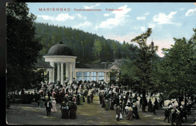 Marienbad - Ferdinandsbrunnen - Frühkonzert - Mariánské Lázně - Ferdinandův pramen (pohled)
