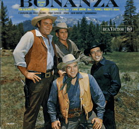 LP - BONANZA - Lorne Greene (Ben), Michael Landon (Little Joe), Pernell Roberts (Adam), Dan Blocker ...