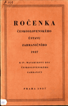 Ročenka československého ústavu zahraničního 1937