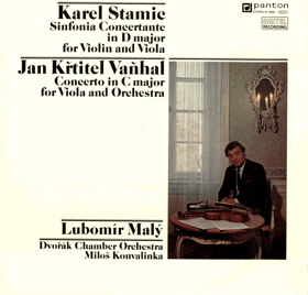 LP - Karel Stamic, Jan Křtitel Vaňhal – Sinfonia Concertanate In D Major For Violin, Viola And ...