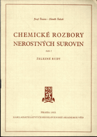 Chemické rozbory nerostných surovin - sešit 1