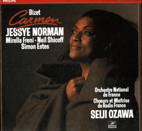3LP - Bizet - Jessye Norman, Mirella Freni, Neil Shicoff, Simon Estes, Orchestre National De ...