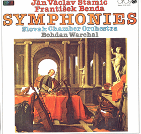 LP - Jan Václav Stamic, František Benda, Slovak Chamber Orchestra, Bohdan Warchal – Symphonies