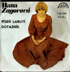 SP - Hana Zagorová - Píseň labutí, Dotazník