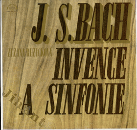 LP - J. S. Bach - Invence a sinfonie - Zuzana Růžičková cembalo