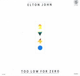 LP - Elton John – Too Low For Zero