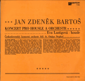 LP - Jan Zdeněk Bartoš - Koncert pro housle a orchestr