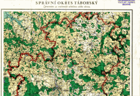 Mapa - Správní okres Táborský