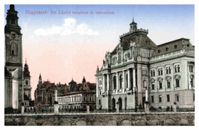 Nagyvárad - Szt. László templom esvárosháza, Oradea (pohled)