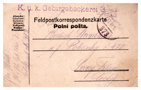 Polní pošta - Feldpost (pohled)