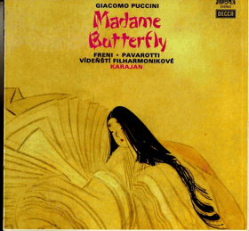 3 LP - G. Puccini - Madame Butterfly - Vídenští filharmonikové - Herbert Von Karajan