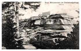 Bayr. Blöckenstein im Dreisesselgebirge - Třístoličník - Šumava (pohled)