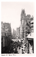 Madrid - Gran Via - Španělsko (pohled)